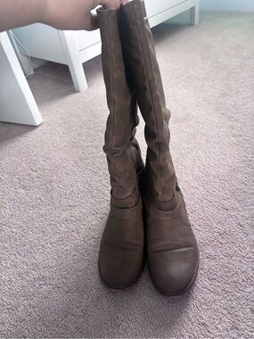XOXO Tall Brown Slouch Riding Boots